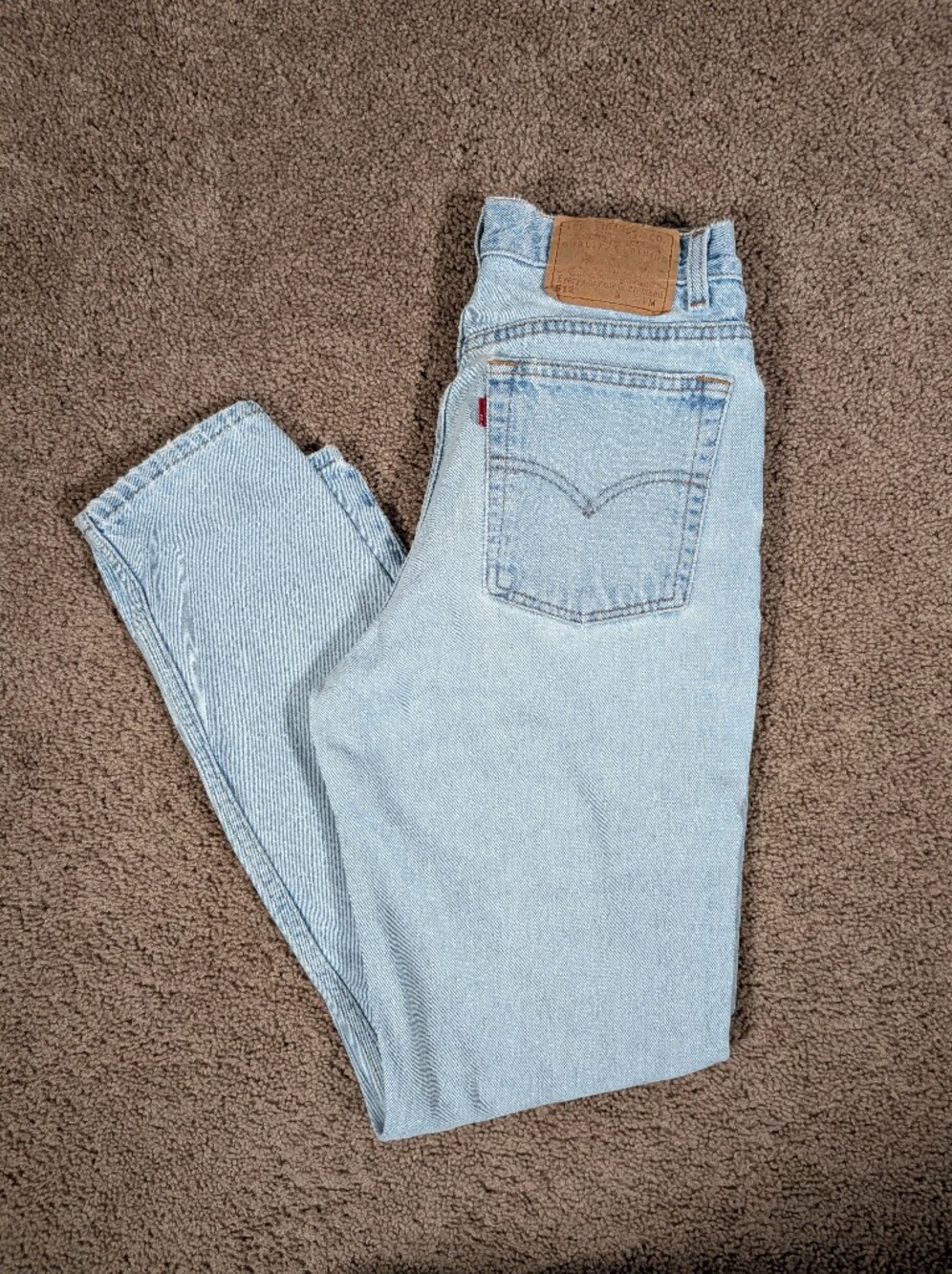 Vintage Levi's 512 Slim Fit Straight Leg Light Blue Jeans